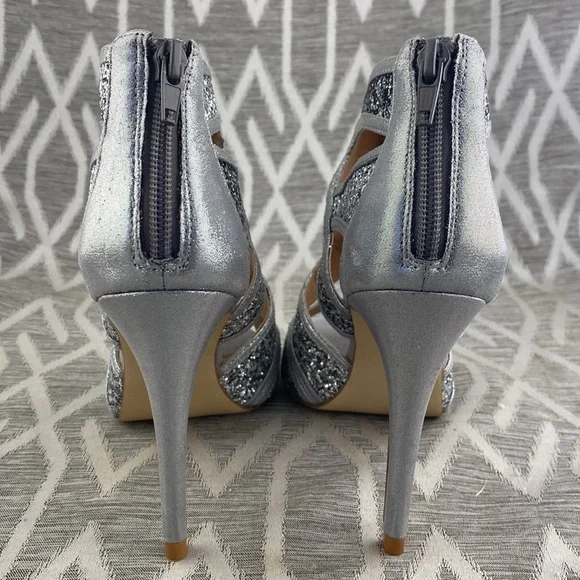 Steve Madden Sparkling Silver High Heels Immence Size: 7 - Picture 5 of 8